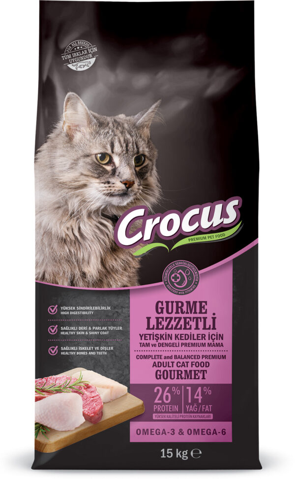 Crocus Gurme Yetişkin Kedi Maması 15 Kg - CROCUS -