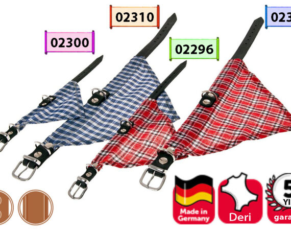 Karlıe Deri Bandanalı Boyun Tasma 52cm Mavi - KARLIE -