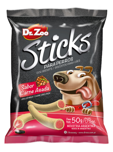 Dr.zoo Sticks Izgara Biftekli Köpek Ödülü 50gr - DR. ZOO -