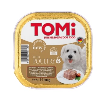 Tomi Köpek Kümes Hayvanlı Pate Alüminyum Yaş Mama 300gr (pate) - TOMİ -