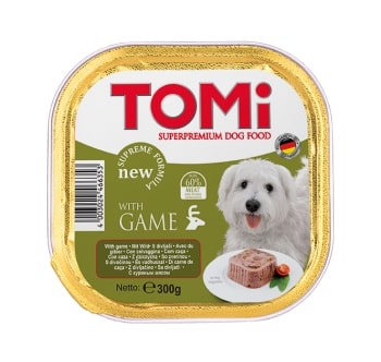Tomi Köpek Yaban Hayvanlı Pate Alüminyum Yaş Mama 300gr (pate) - TOMİ -